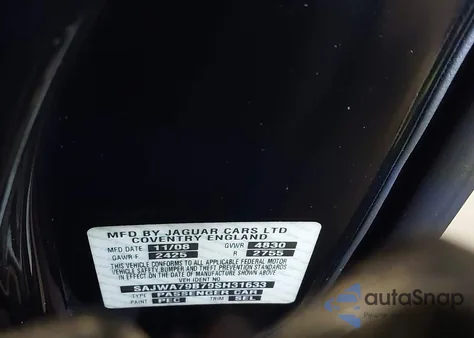 2009 Jaguar Xj Xj8 L z USA, uszkodzony, nr VIN SAJWA79B79SH31633